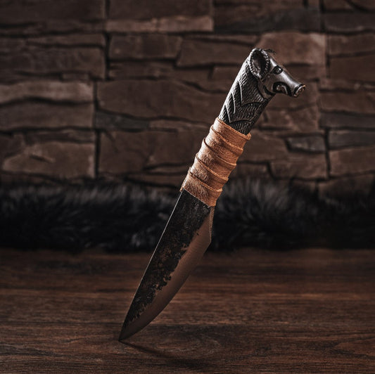 Viking Boar's Head Knife – 5.5" Blade