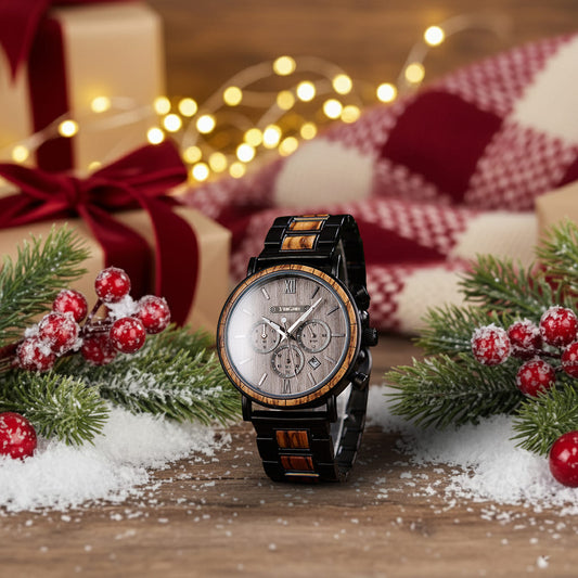 Men’s Engraved Wood Watch