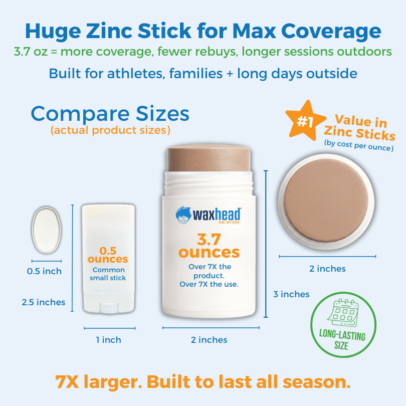 Tinted Zinc Sunscreen Stick for Face (3.7 oz)