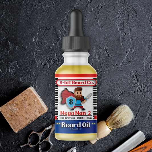 Mega Man 2 | Beard Oil - Fresh Barbershop, Cool Mint, Musk