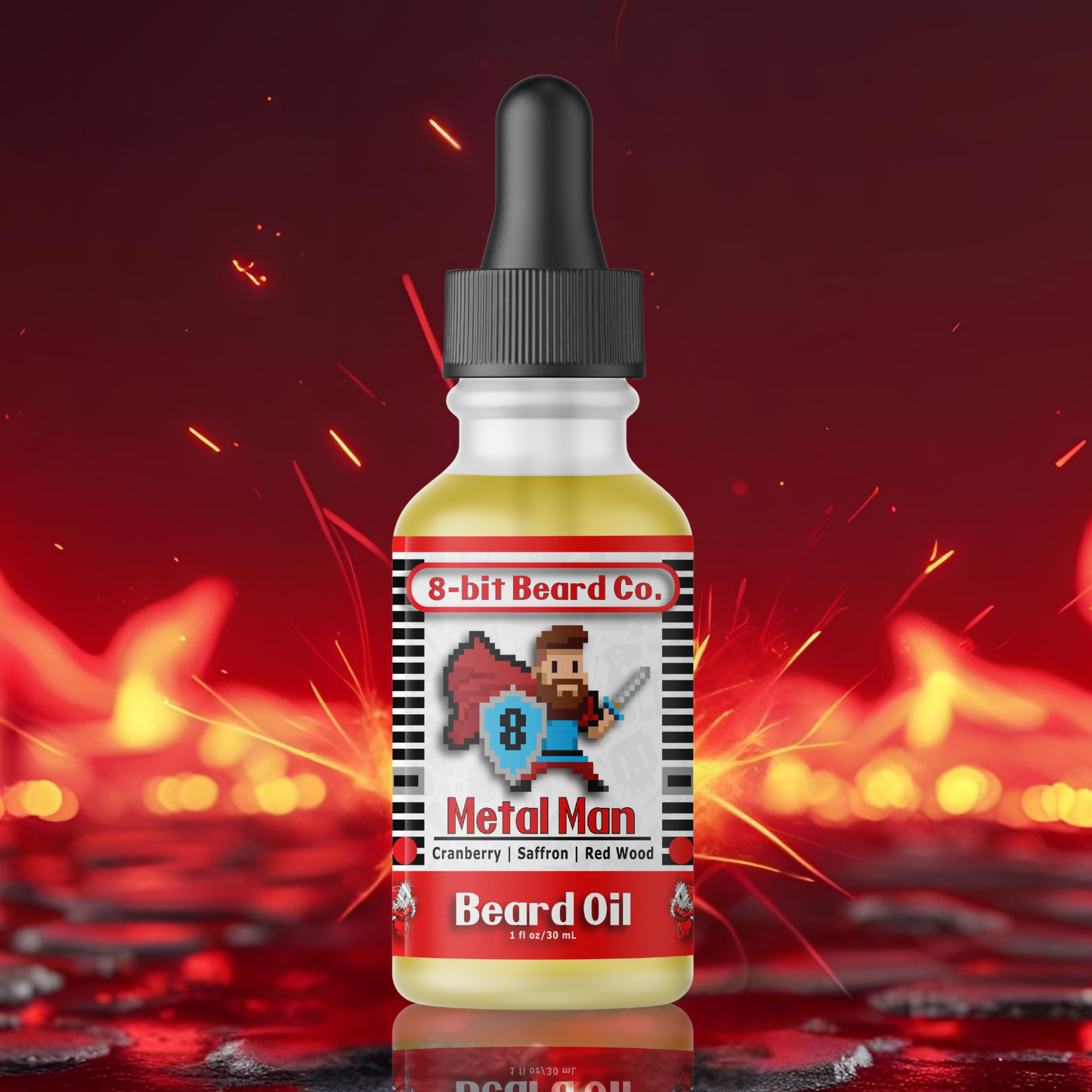 Metal Man | Beard Oil - Cranberry, Saffron, Red Wood