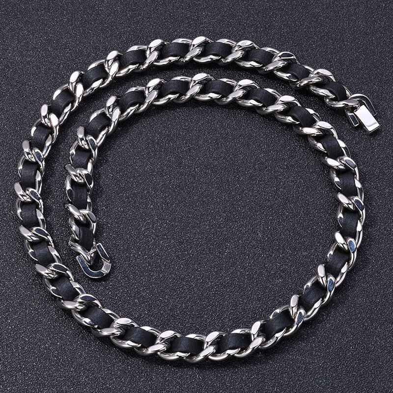 8mm Minimalist Stainless Steel Cuban Chain Necklace