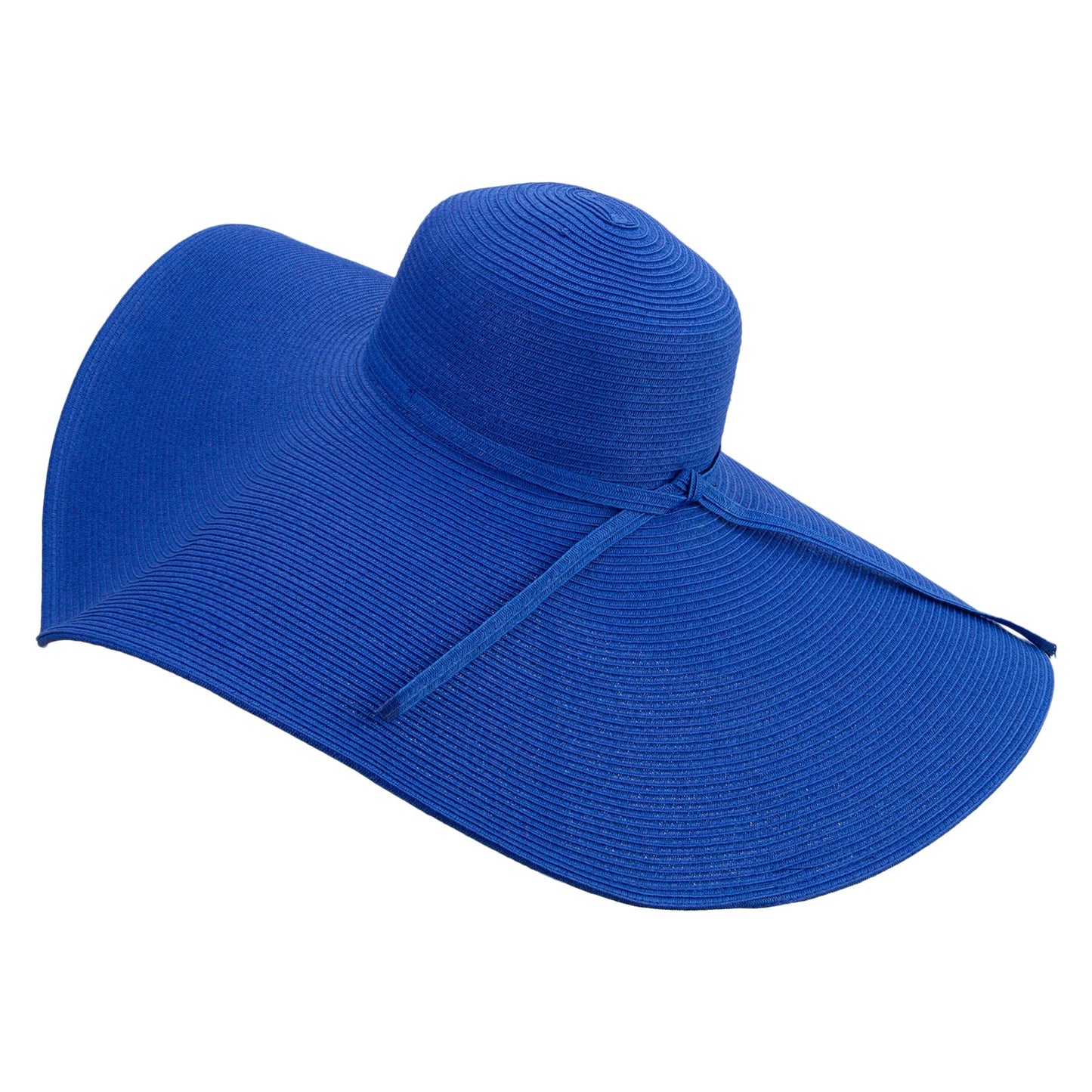 8 Inch Flat Wide Brim Hat With Self-tie