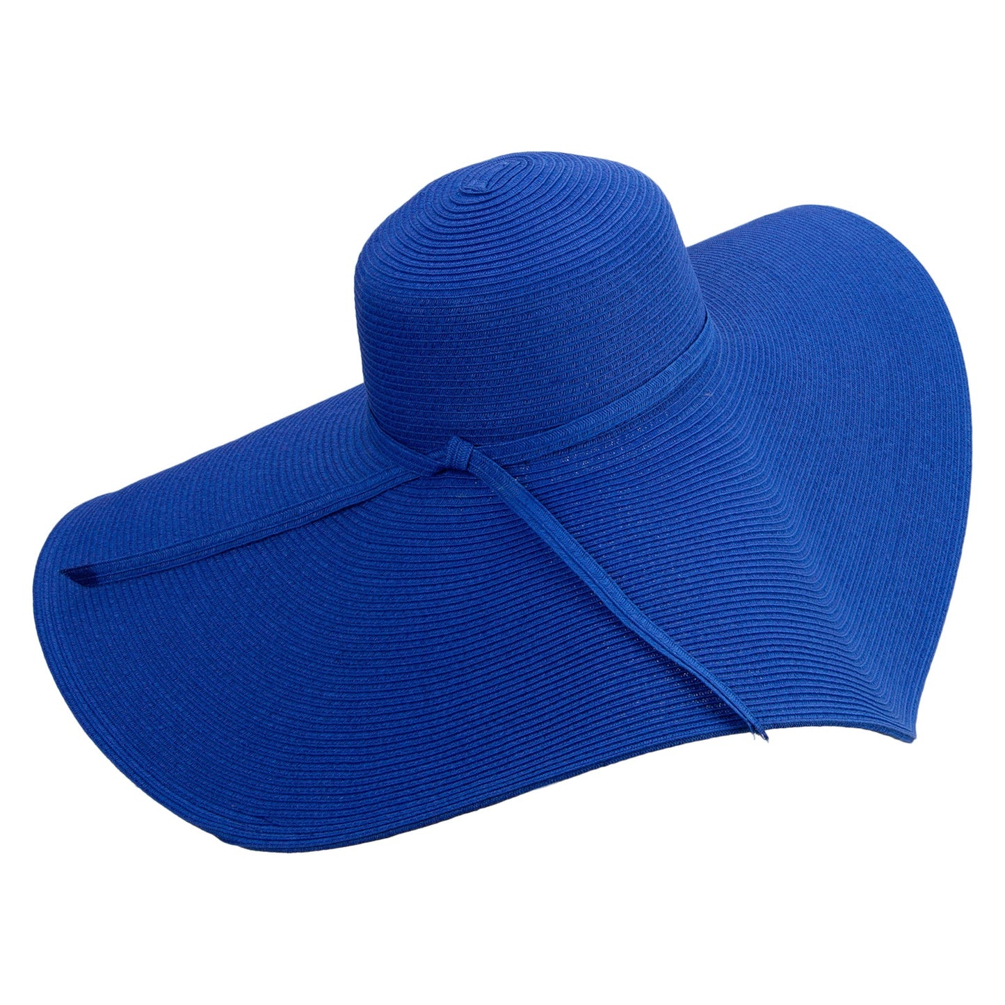 8 Inch Flat Wide Brim Hat With Self-tie