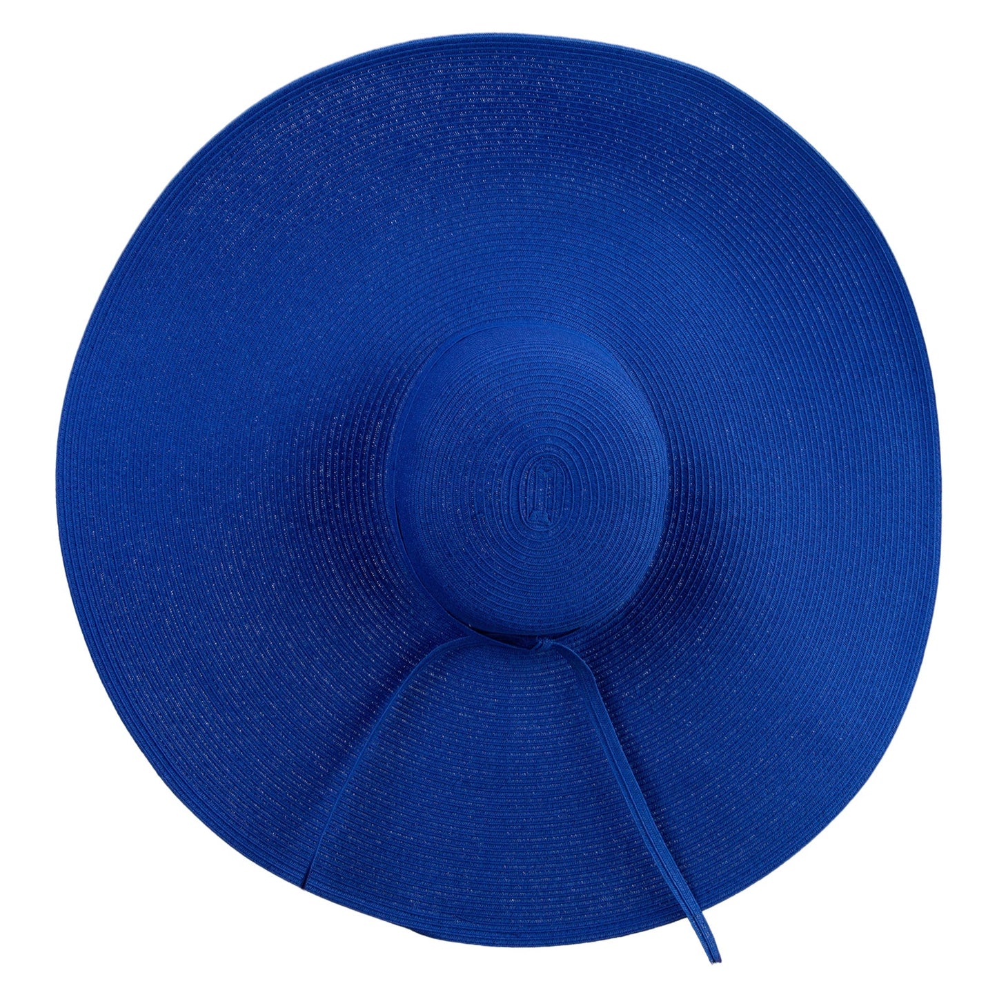 8 Inch Flat Wide Brim Hat With Self-tie