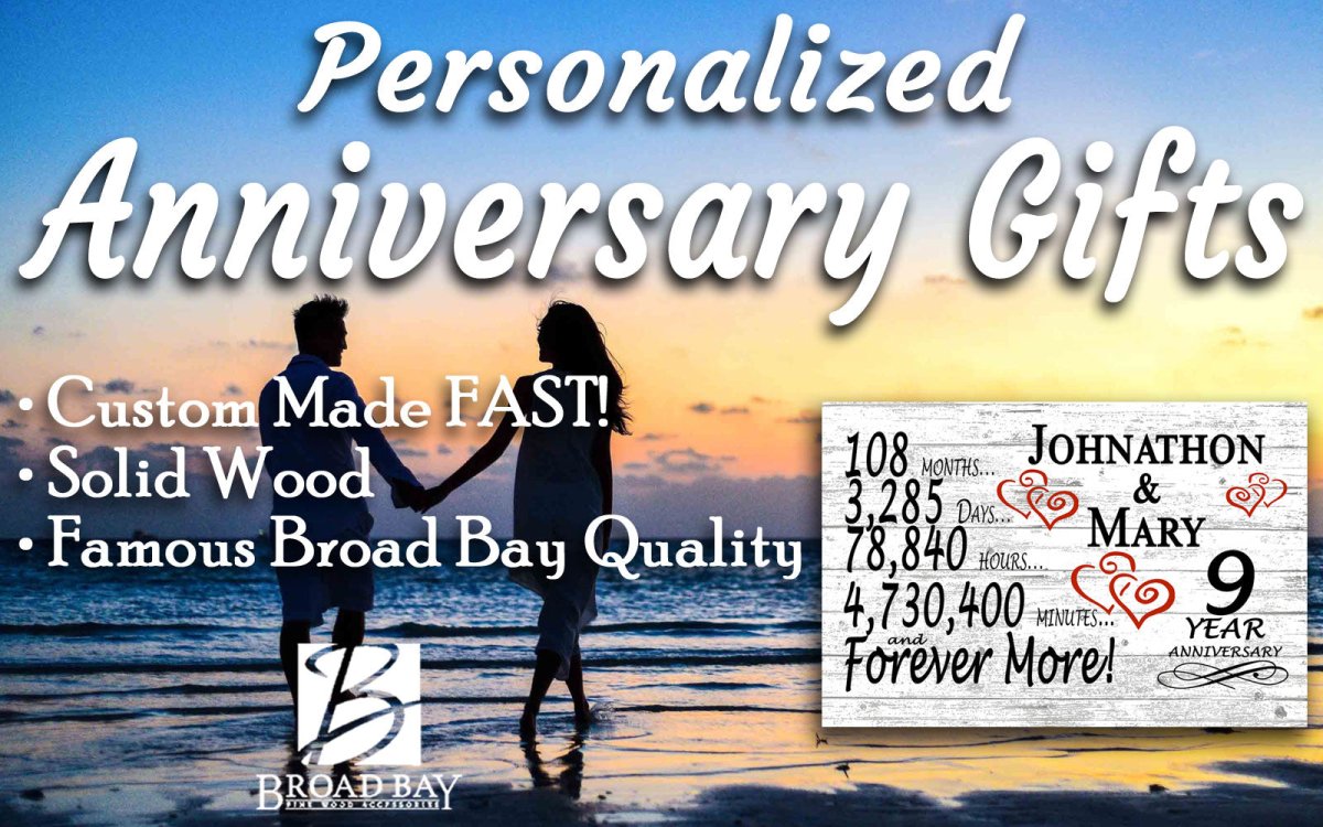 9 Year Anniversary Gift Personalized 9th Wedding Anniversary Present