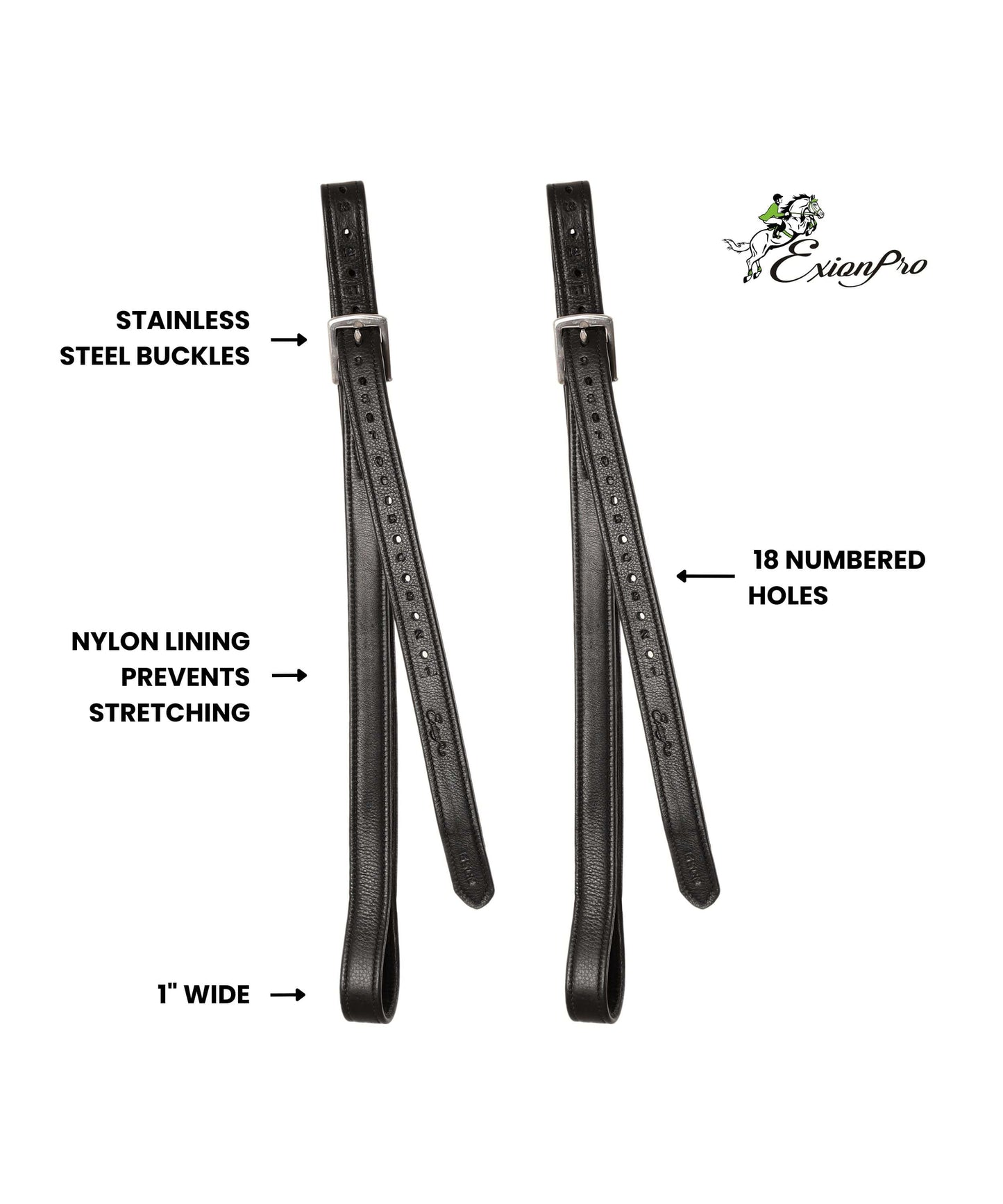 ExionPro Nylon Lined Stirrup Leathers