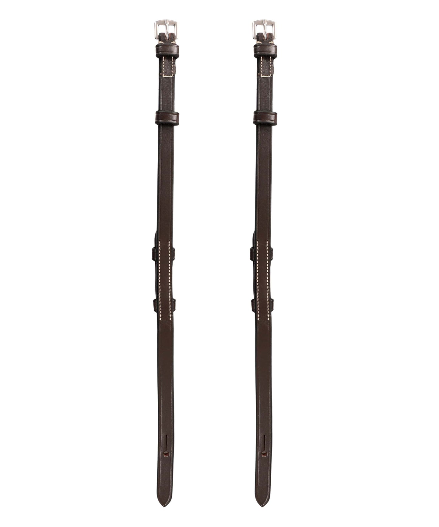 ExionPro Bridle Cheek Pieces With Hook Fastening - White Stitching