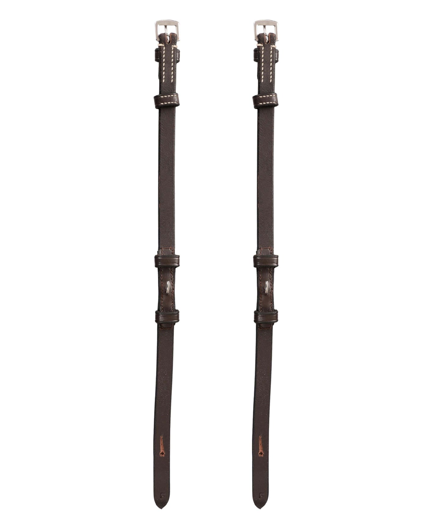 ExionPro Bridle Cheek Pieces With Hook Fastening - White Stitching