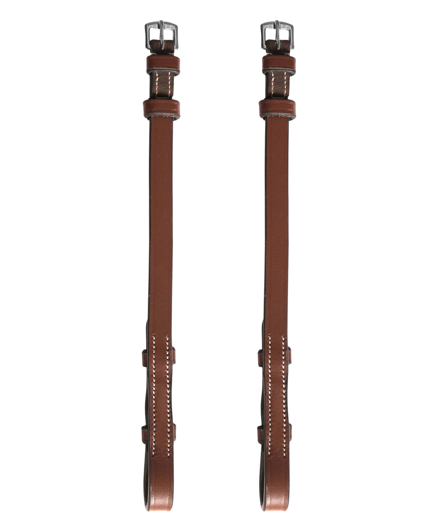 ExionPro Bridle Cheek Pieces With Hook Fastening - White Stitching