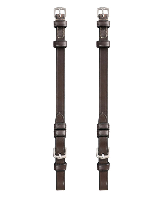 ExionPro Bridle Cheek Pieces With Buckle Fastening - White Stitching