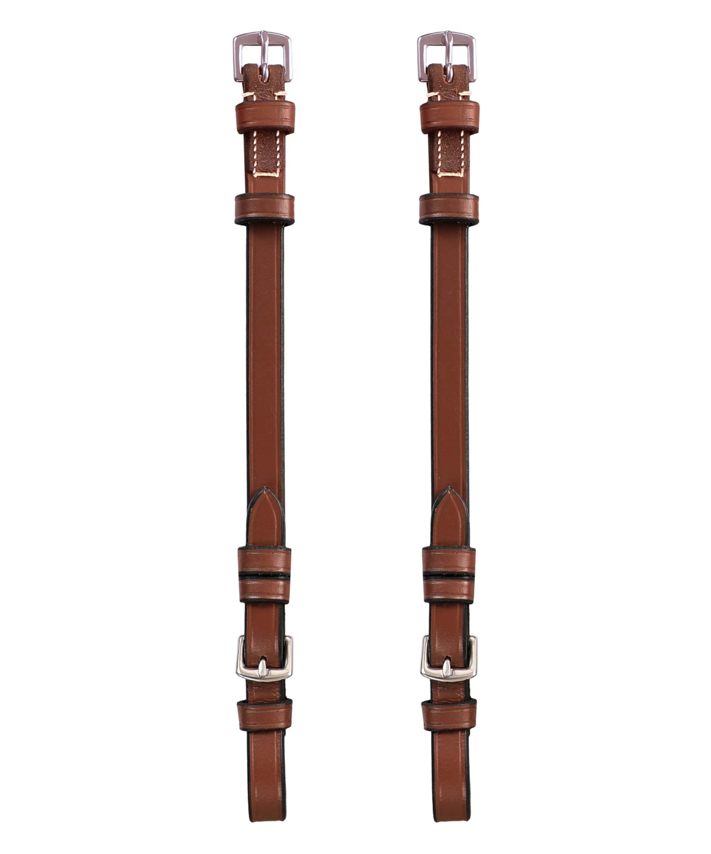 ExionPro Bridle Cheek Pieces With Buckle Fastening - White Stitching