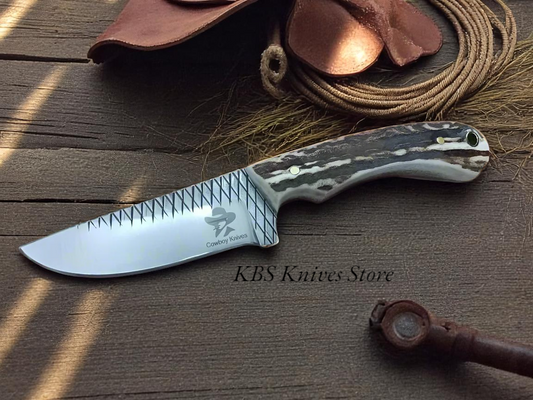 Cowboy Belt Knife – Antler Horn Handle