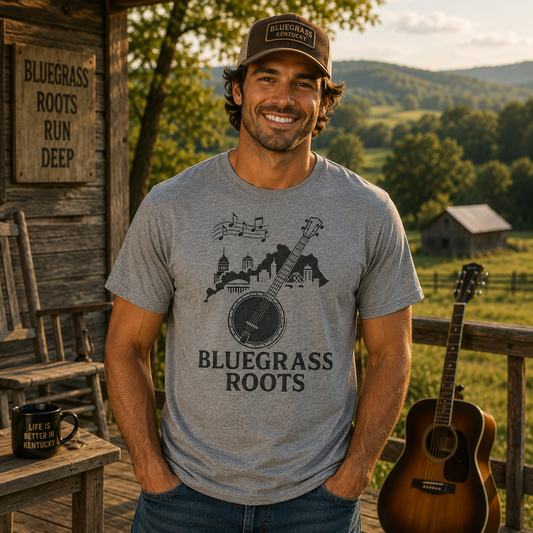Bluegrass Roots Tee | Kentucky Banjo Music Heritage Shirt | Elite