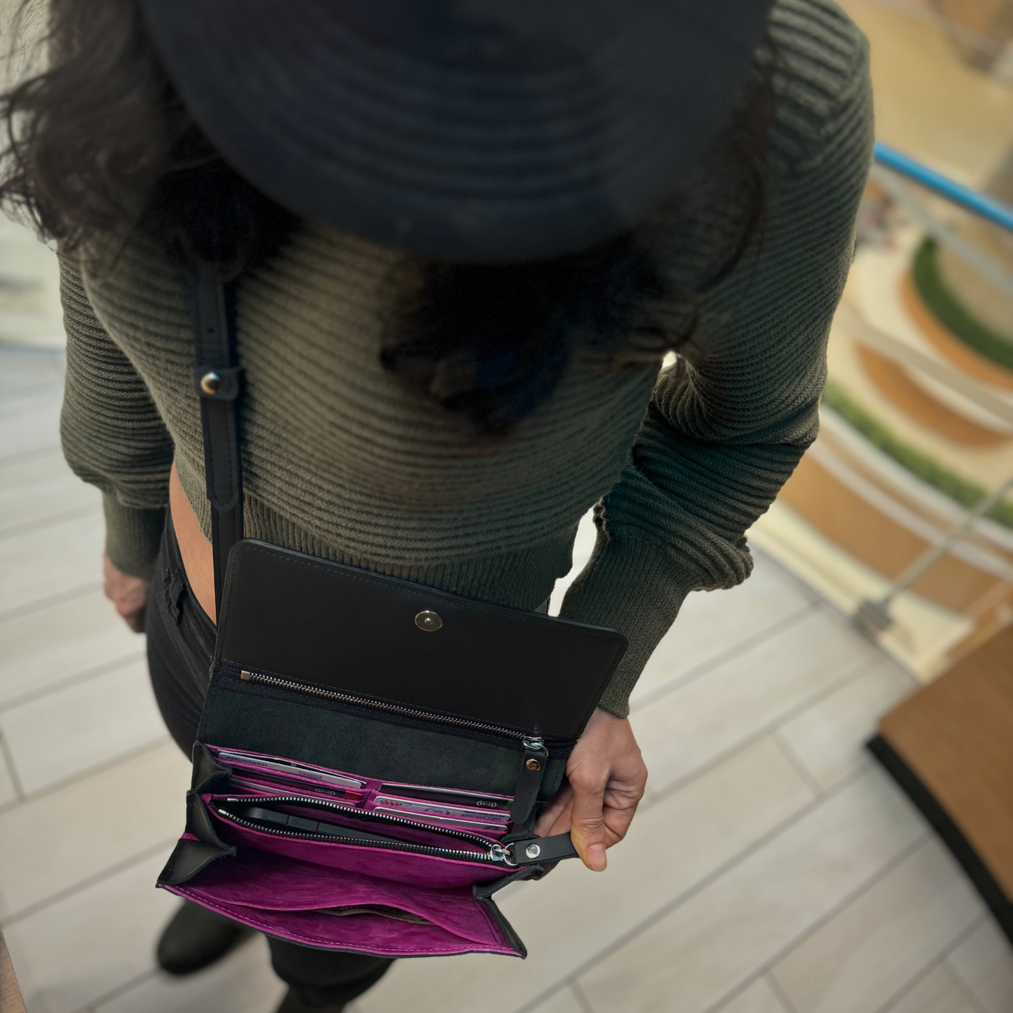 The Adeline Lux: Clutch and Cross-body - Leather (Made to Order)