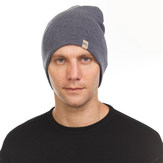 100% Merino Wool Knit Beanie - Heavyweight