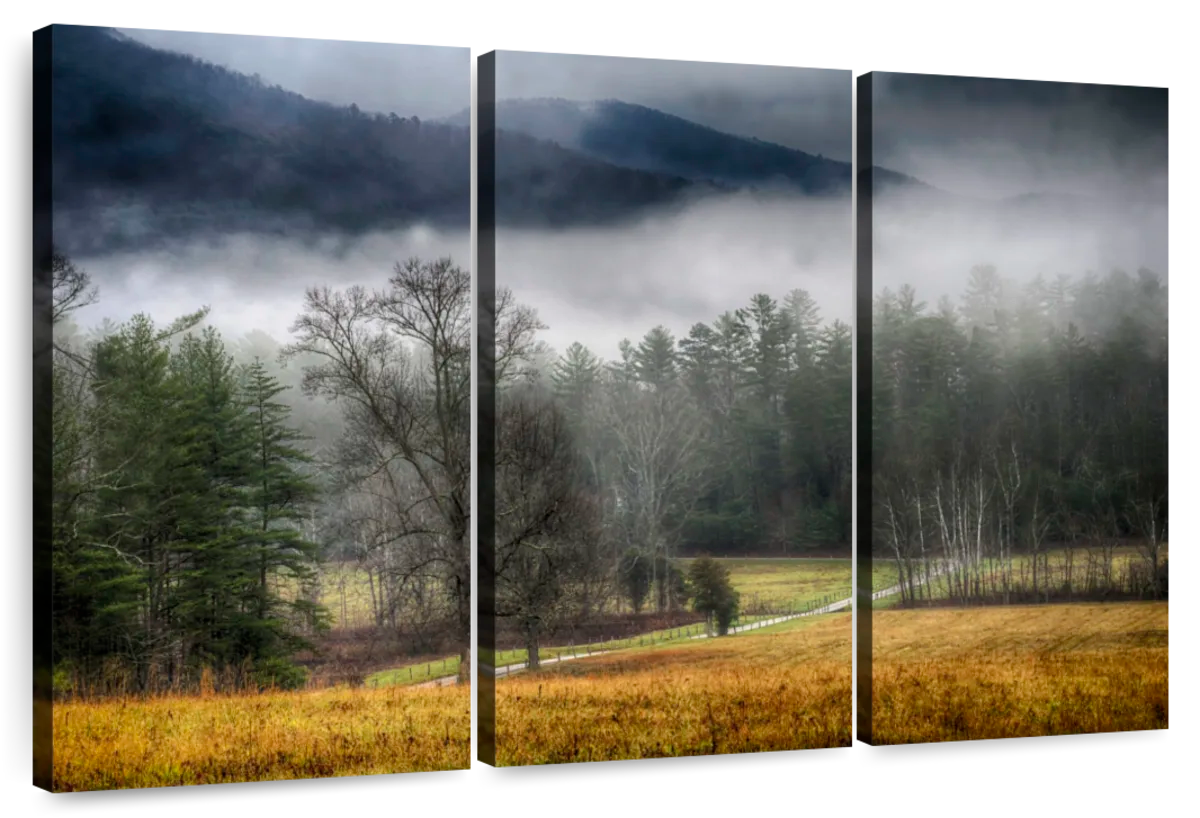 Cades Cove Fields Mist Wall Art