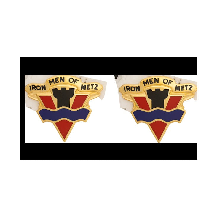 95th Training Division DUI Insignia - Pair - IRON MEN OF METZ