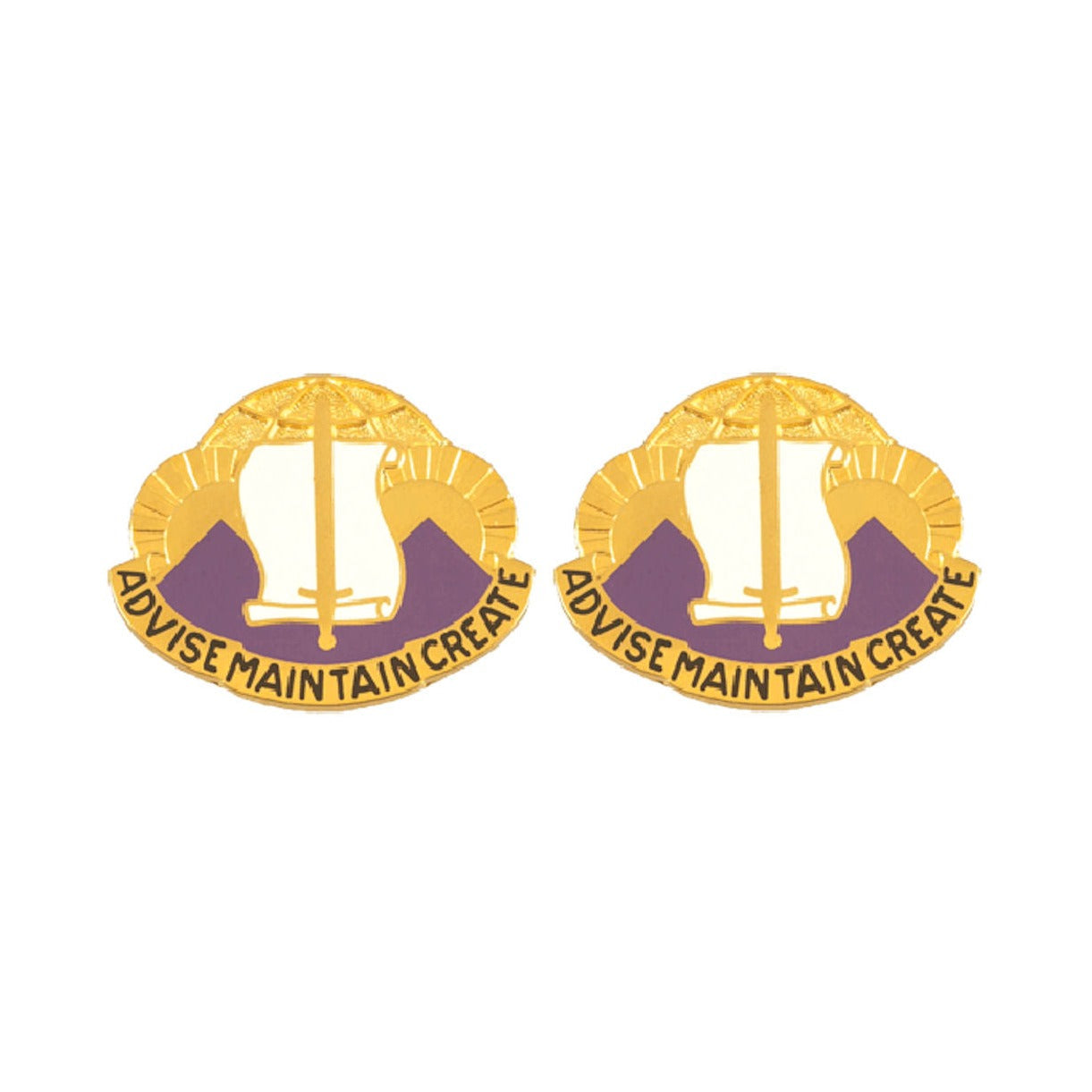 96th Civil Affairs Distinctive Unit Insignia - Pair - Advise Maintain Create