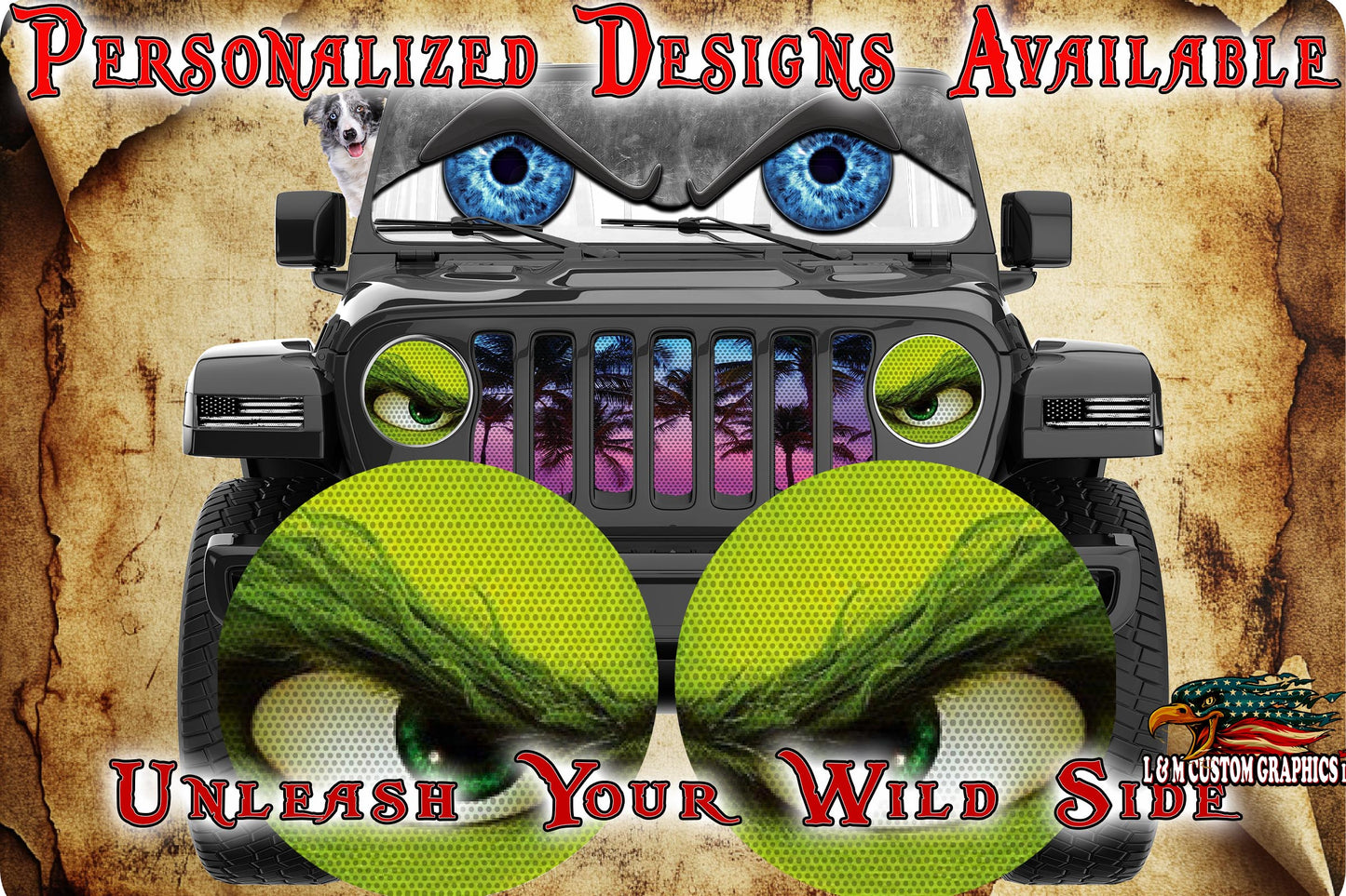 Grinch eye for a round headlight.