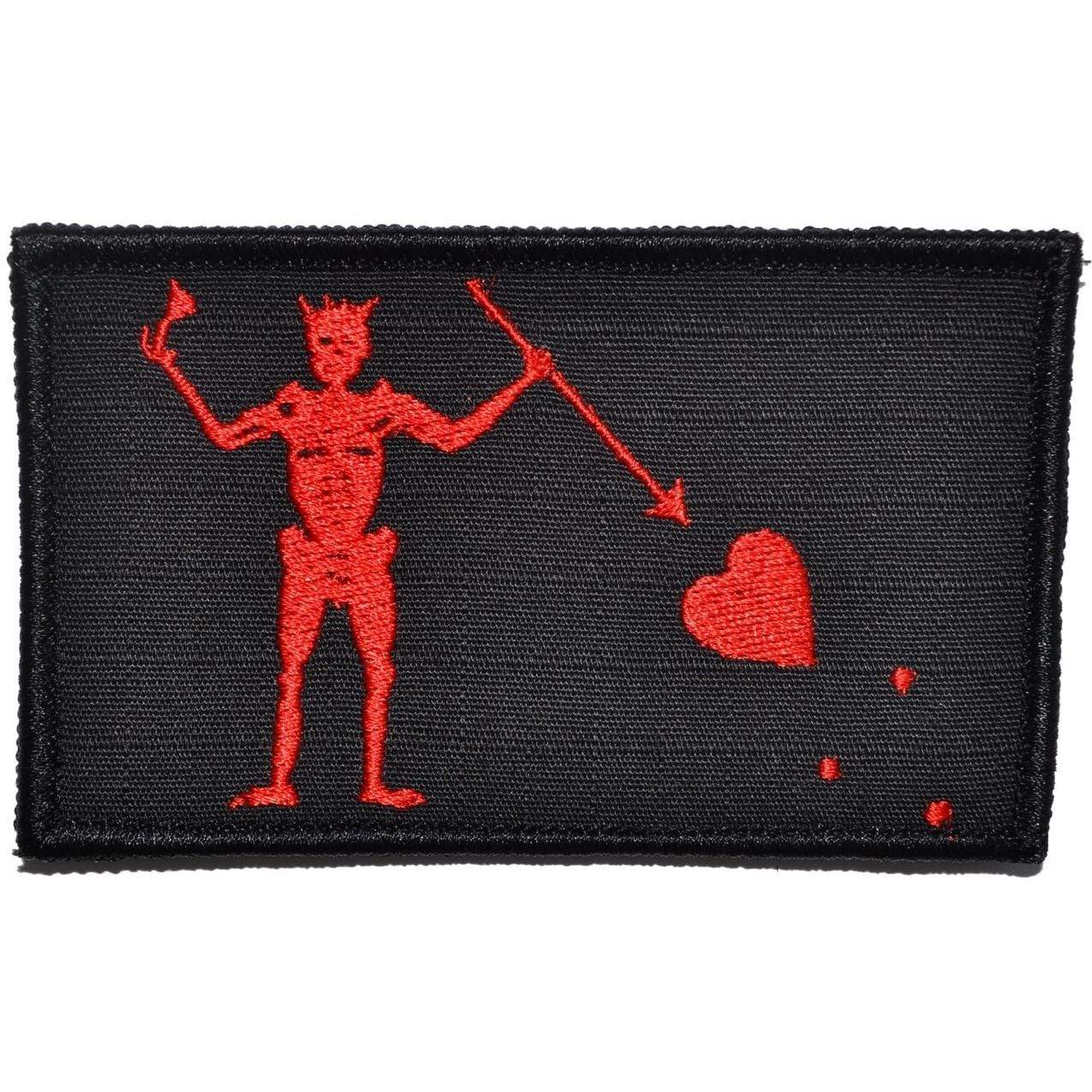 Edward Teach Blackbeard Pirate Flag - 3.75x2.25 Patch