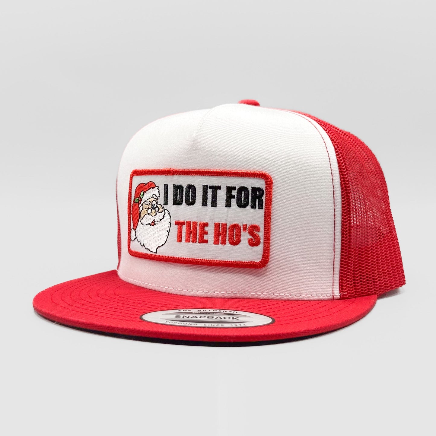 Santa "I Do it for the Ho's" Christmas Trucker Hat