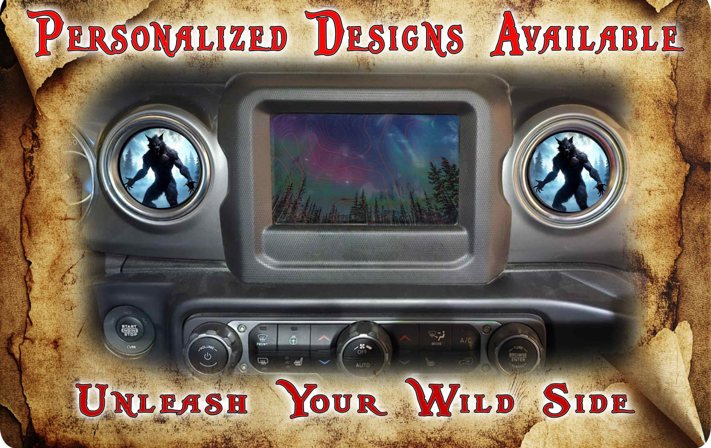 Steering wheel decal werewolf 132