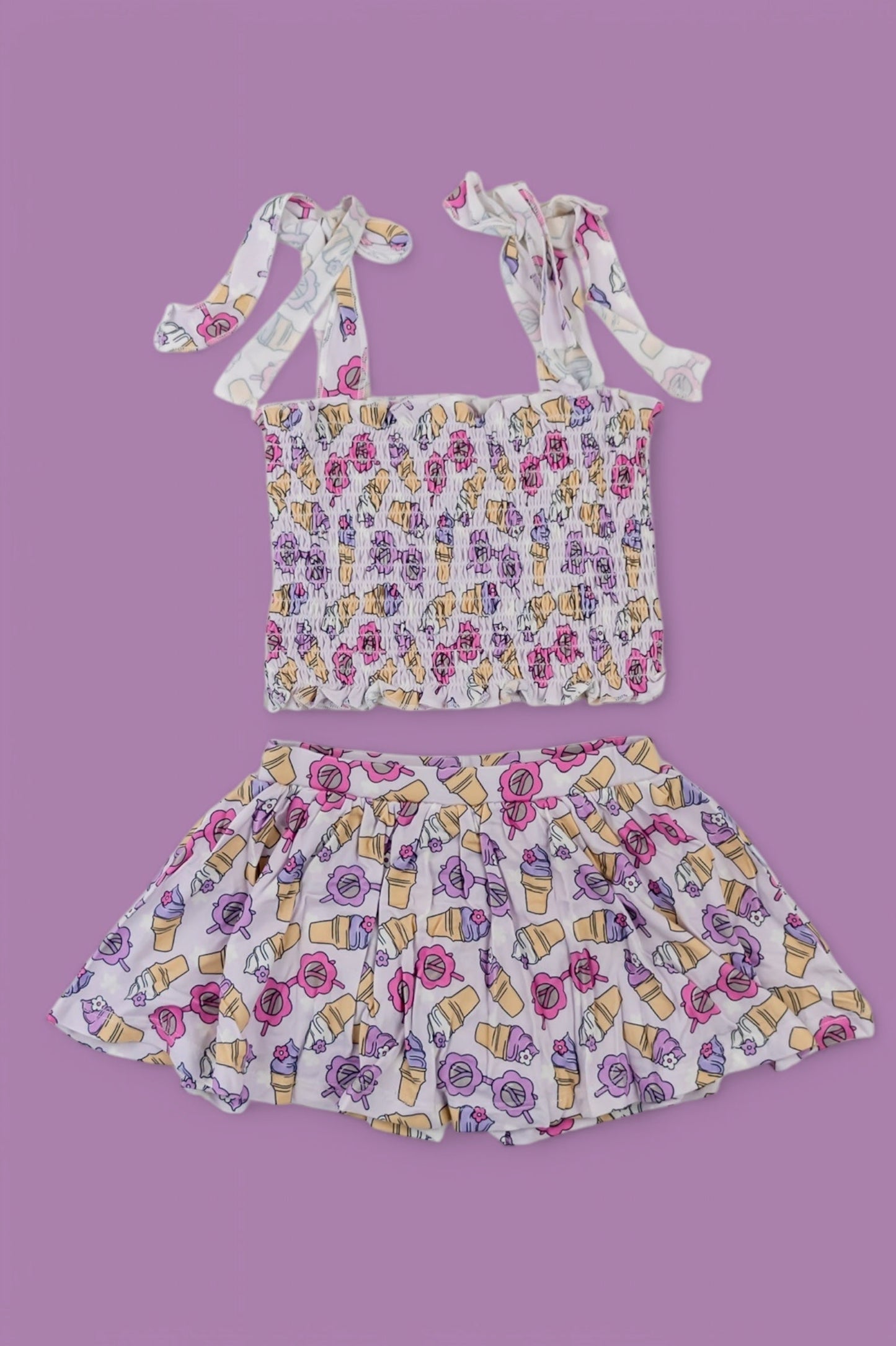 SWEET SUMMER DREAM SMOCKED SKORT SET