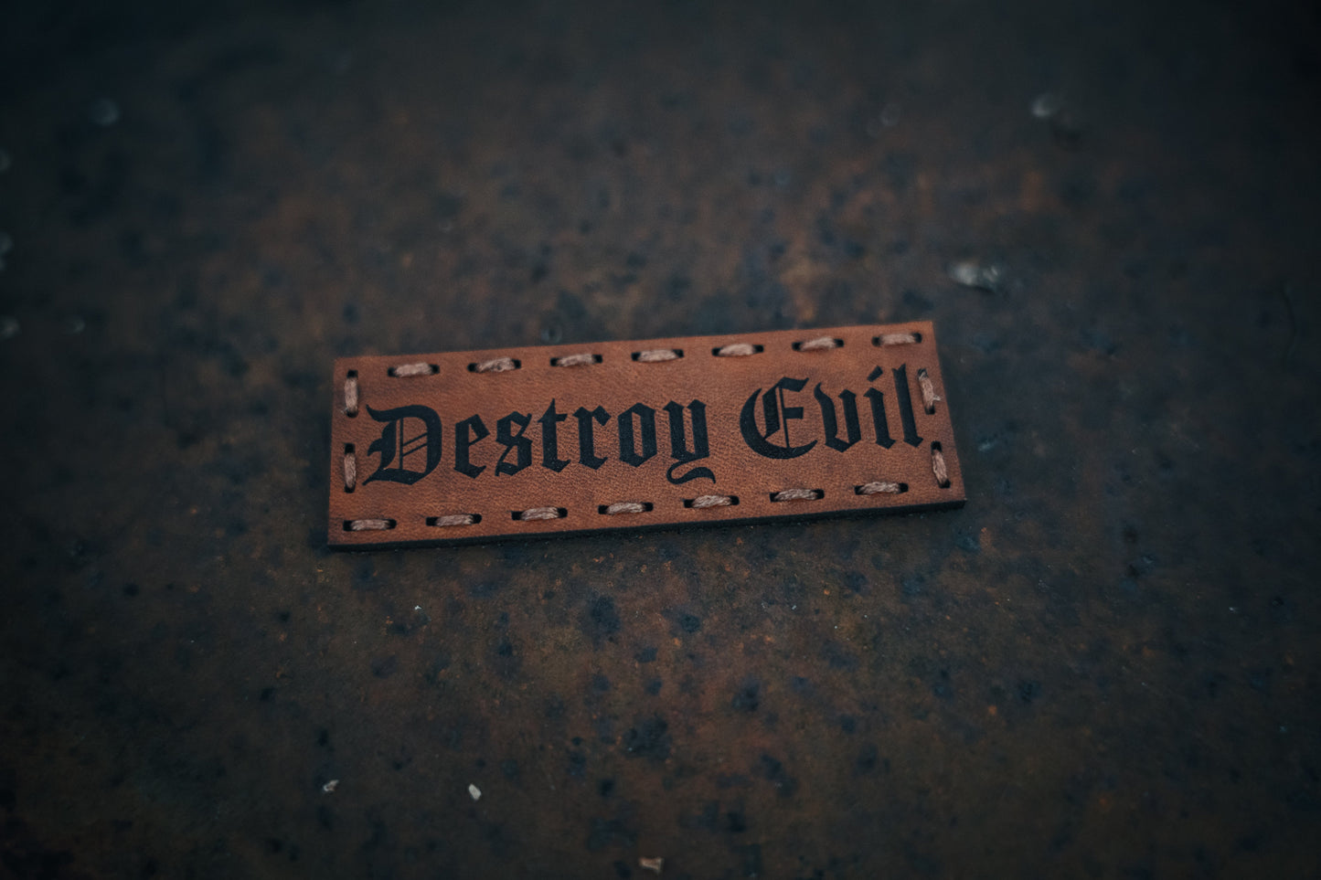 Destroy Evil Leather Patch