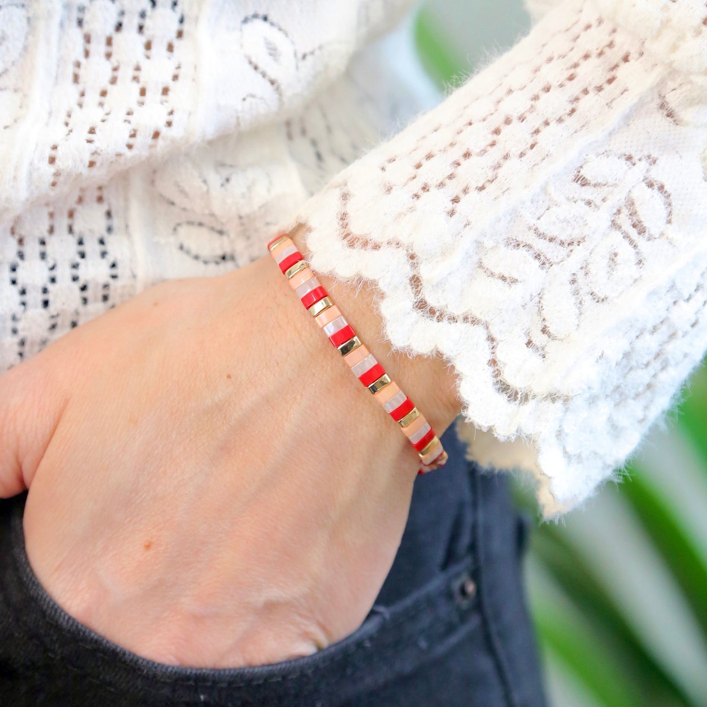 FIRST KISS - Tila Bead Bracelet - Size X-Large