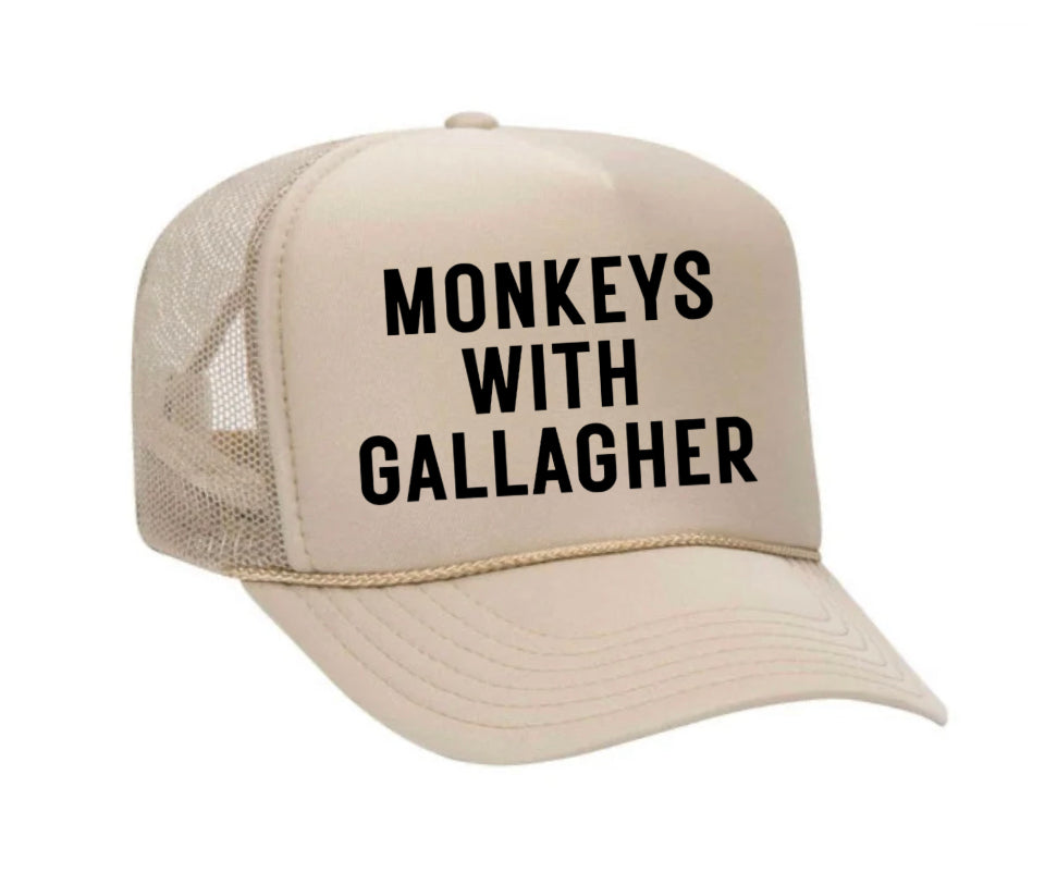 Monkeys With Gallagher Trucker Hat