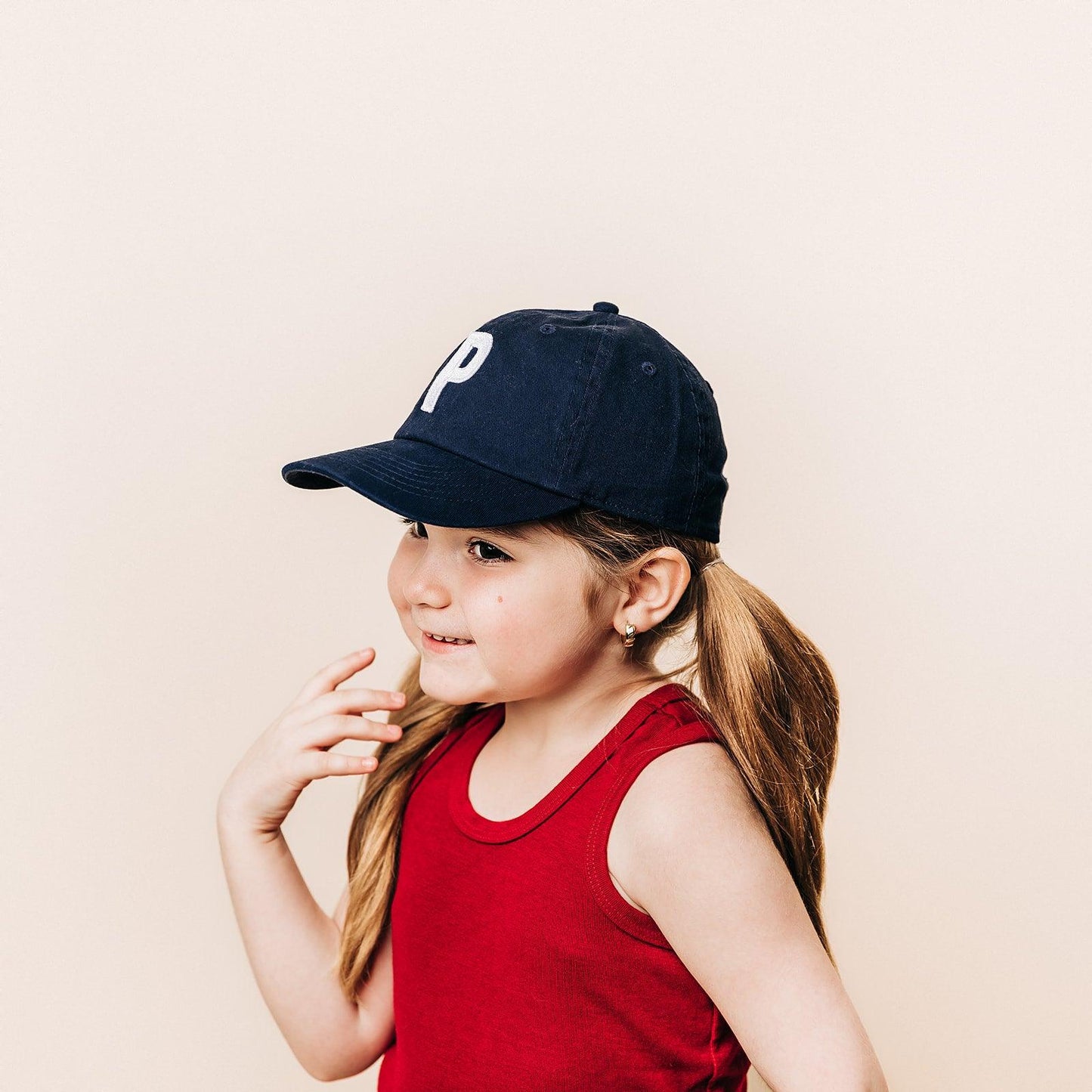 Navy Blue Letter Baseball Hat
