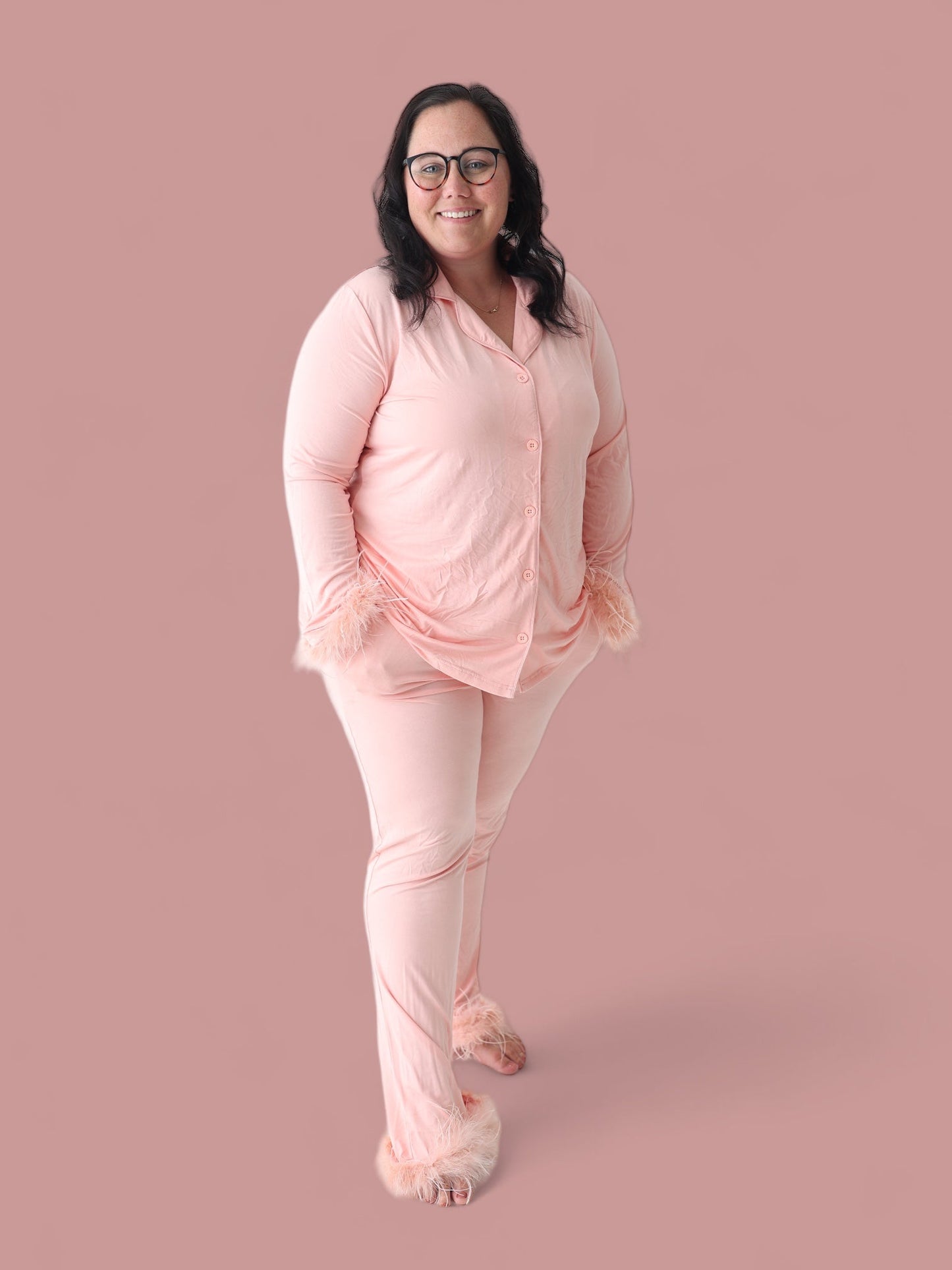 CORAL FEATHERED WOMEN'S DREAM FLARE SET