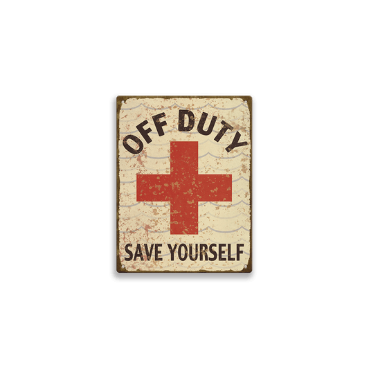 Off Duty Lifeguard: Generic - Metal Wall Art
