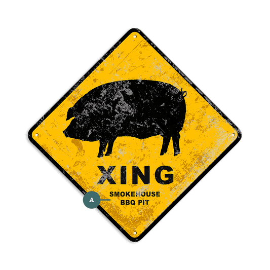 Pig Crossing - Metal Wall Art