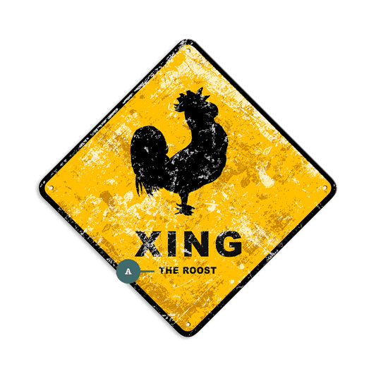 Rooster Crossing - Metal Wall Art