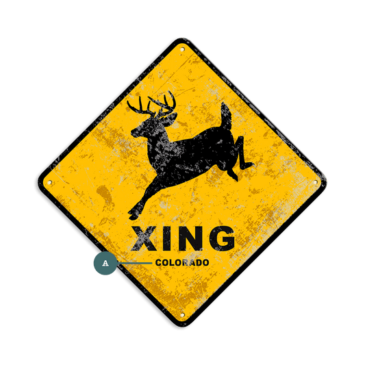 Deer Crossing - Metal Wall Art