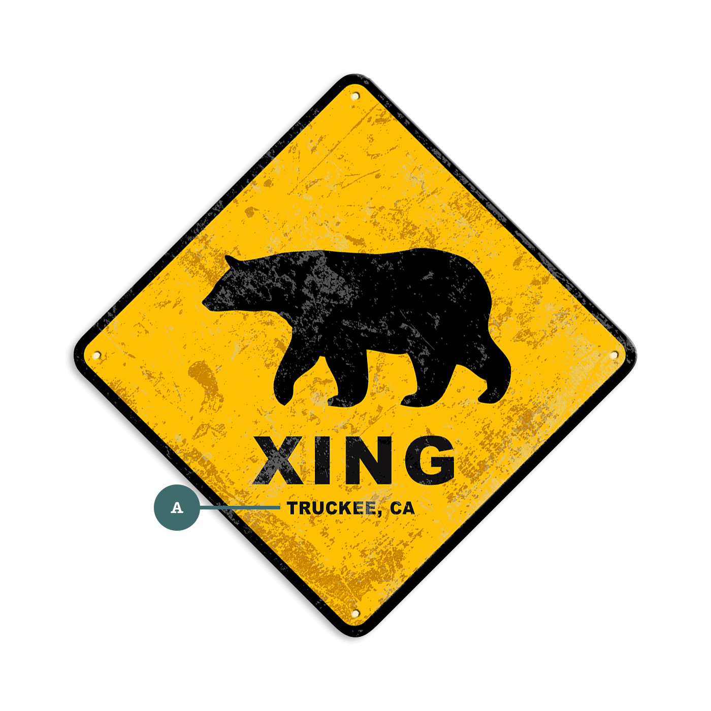 Black Bear Crossing - Metal Wall Art