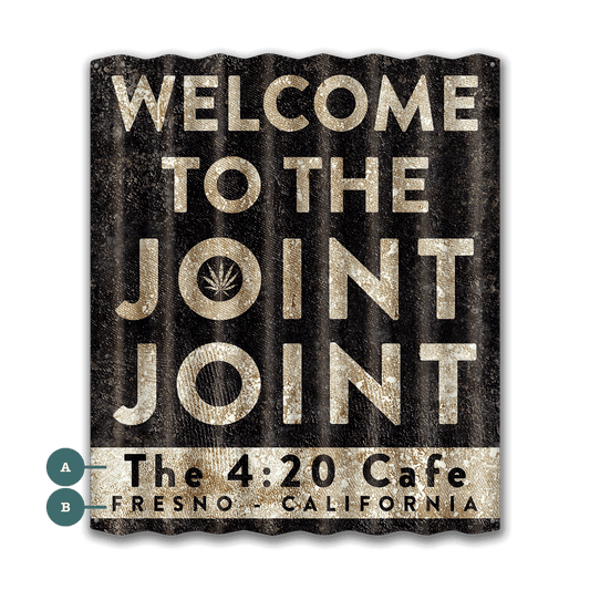 Welcome to the Joint Joint - Corrugated Metal Wall Art