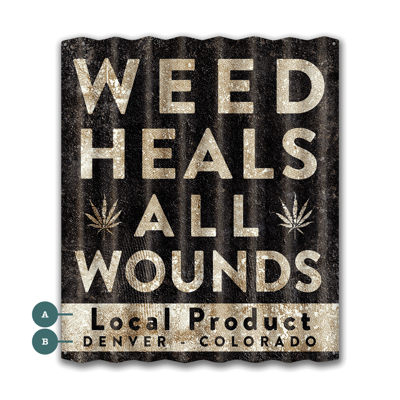 Weed Heals All Wounds - Wall Art