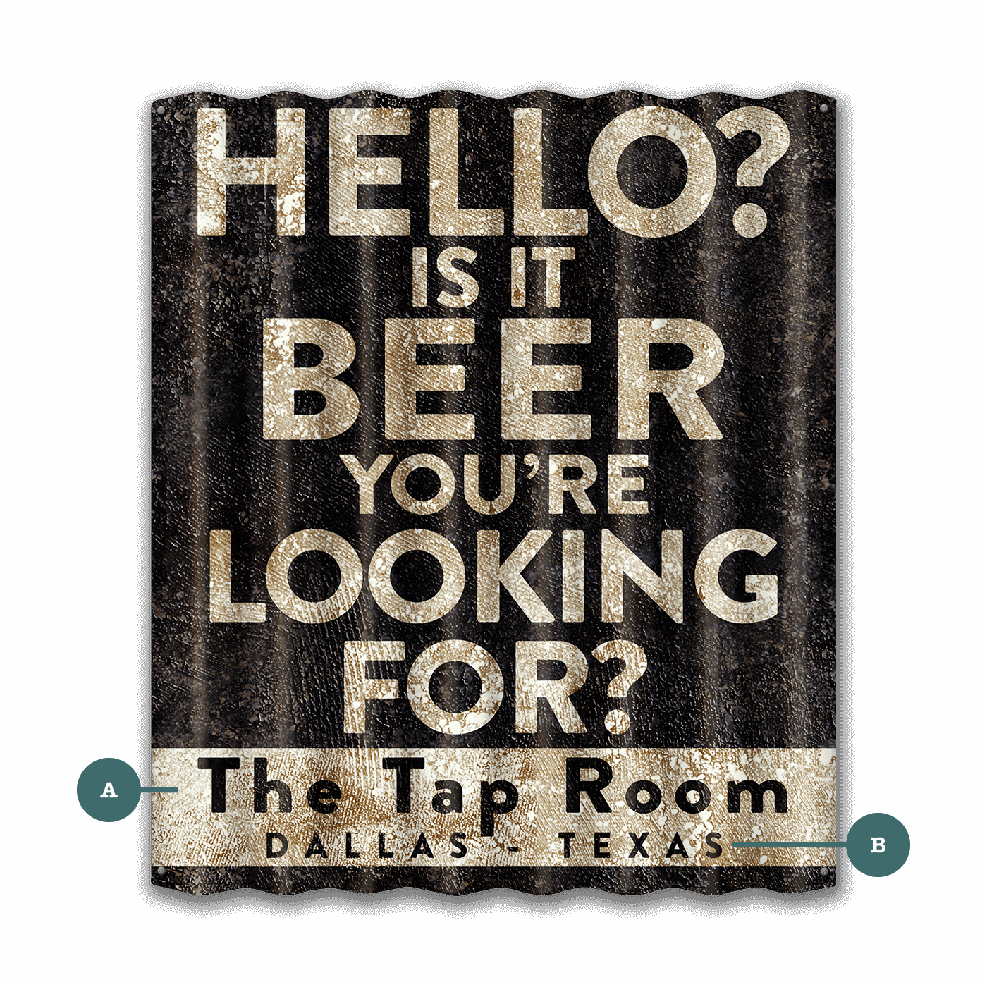 Is It Beer You're Looking For: Personalized - Corrugated Metal Wall Art