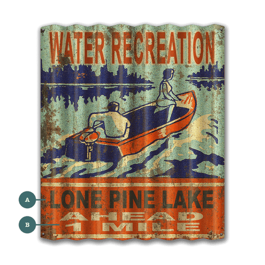 Water Recreation - Corrugated Metal Wall Art