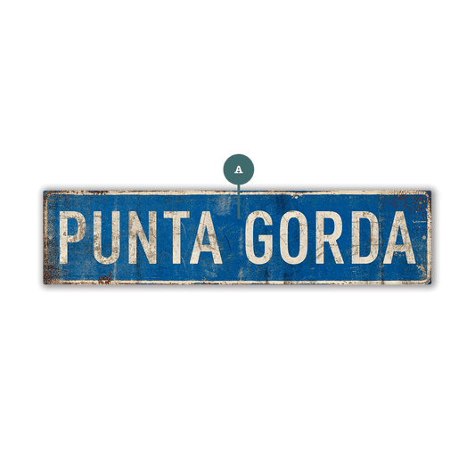 Landmark Classic Custom Signs: Blue 1 - Wall Decor