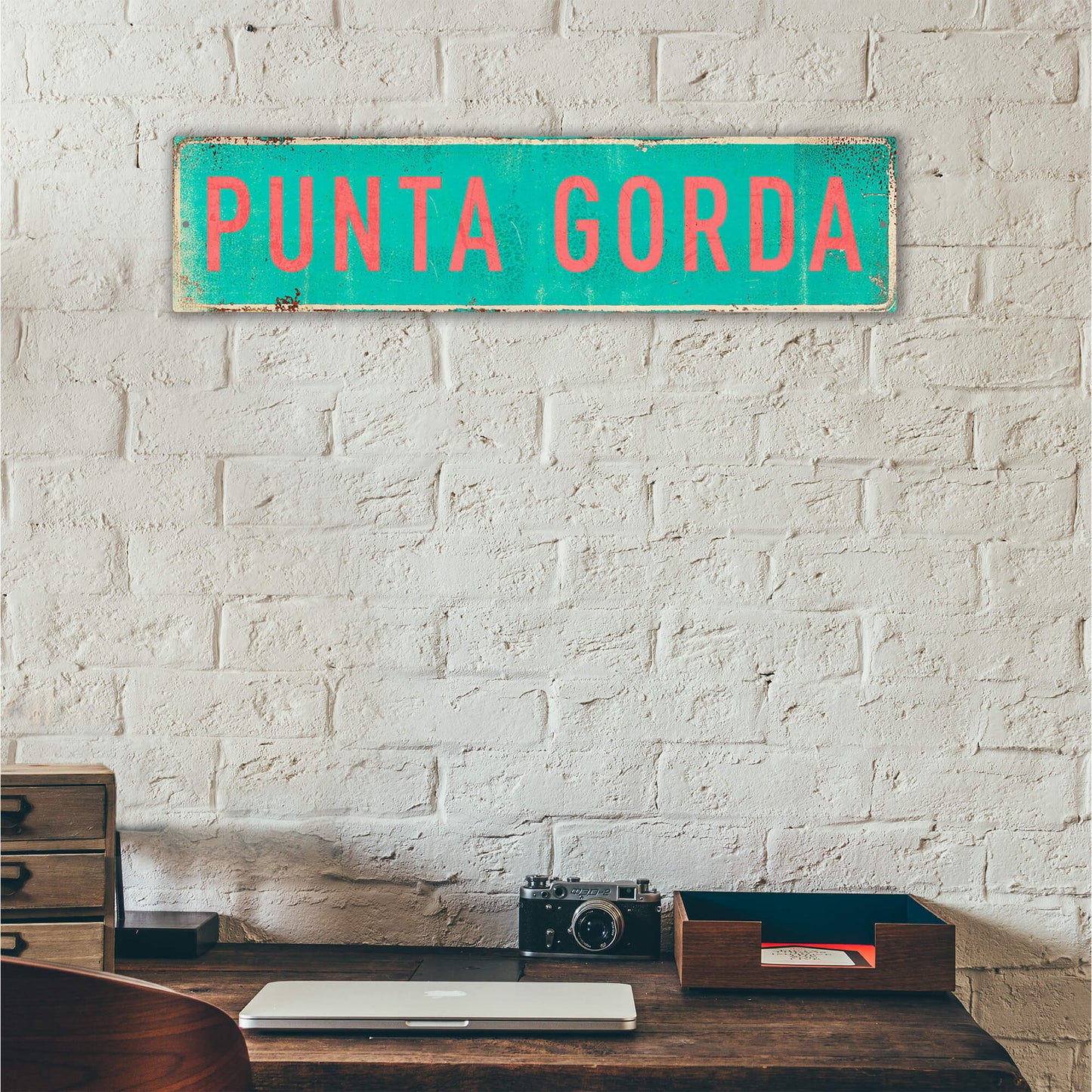 Landmark Classic Custom Signs: Turquoise 1 - Wall Decor
