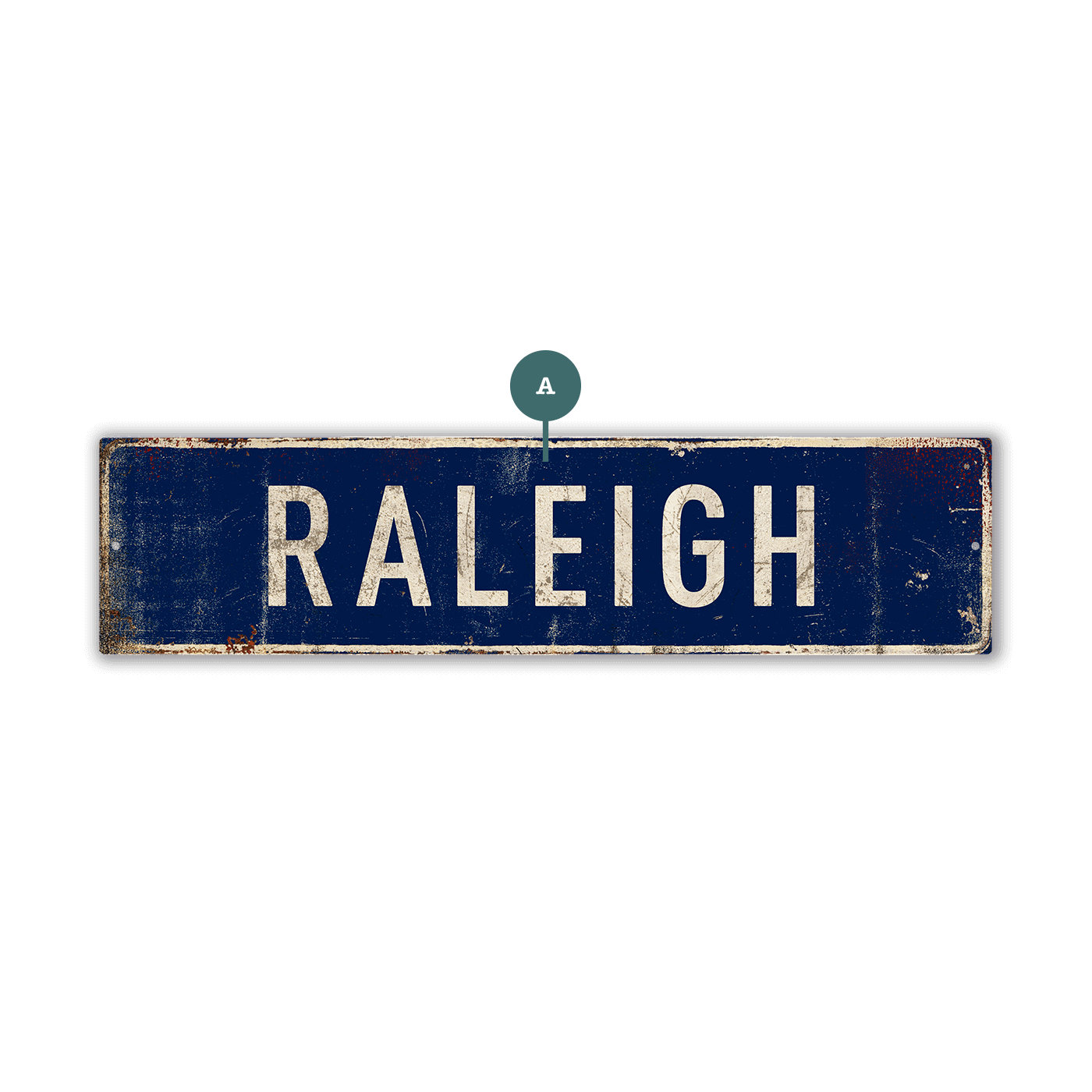 Landmark Classic Custom Signs: Navy 1 - Wall Decor