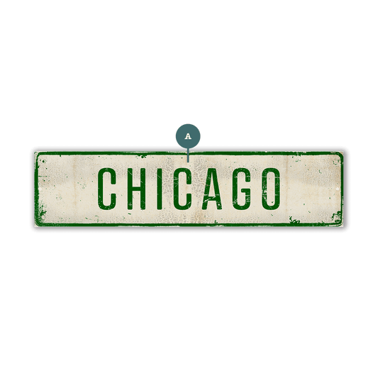 Landmark Classic Custom Signs: Green Text 1 - Wall Decor