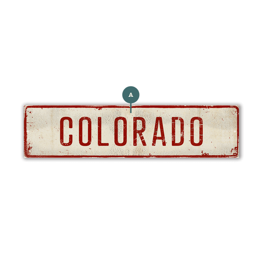 Landmark Classic Custom Signs: Red Text 1 - Wall Decor