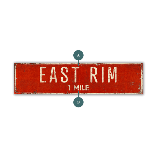 Landmark Classic Custom Signs: Red 2 - Wall Decor