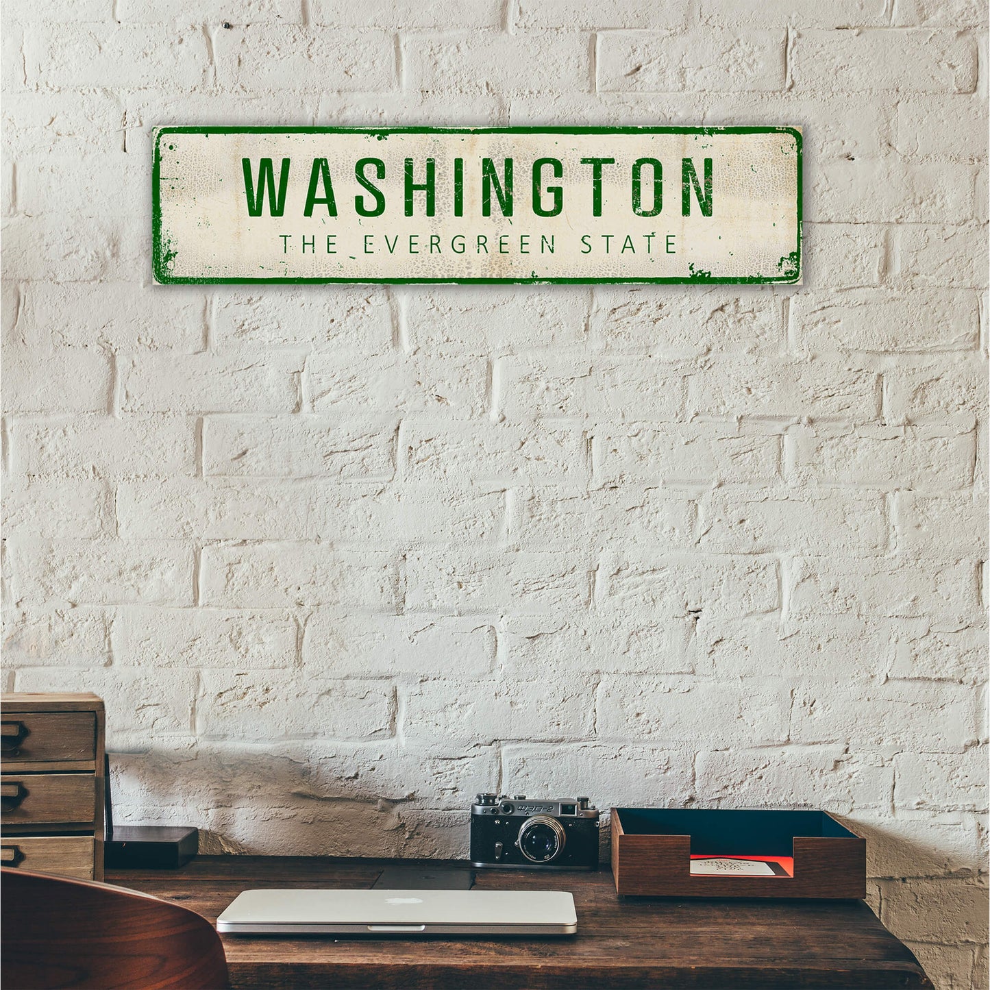 Landmark Classic Custom Signs: Green Text 2 - Wall Decor