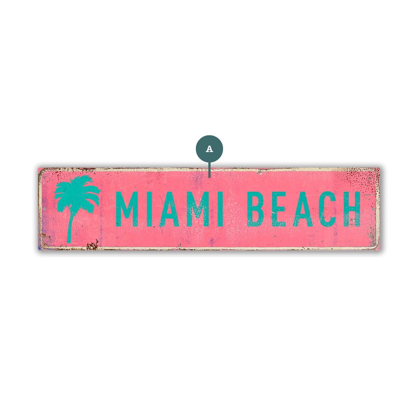 Landmark Palms Custom Signs: Pink 1 - Wall Decor